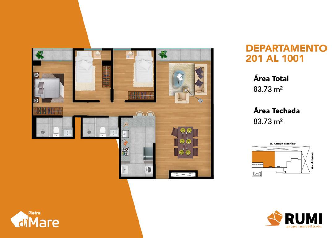 Departamento en Venta ubicado en Jesus Maria a $142,745