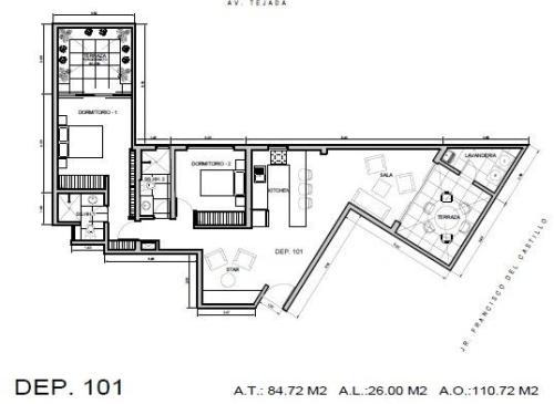 Departamento en Venta de 2 dormitorios ubicado en Barranco