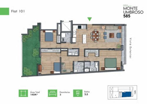 Departamento en Venta de 3 dormitorios ubicado en Santiago De Surco