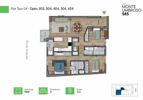 Departamento de ocasión ubicado en Santiago De Surco