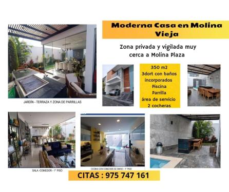 Casa en Venta ubicado en La Molina a $680,000