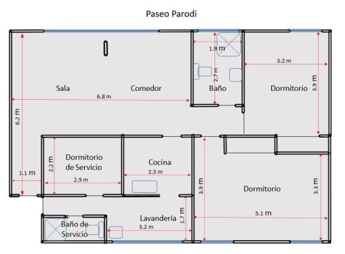 Departamento de 2 dormitorios y 1 baños ubicado en San Isidro