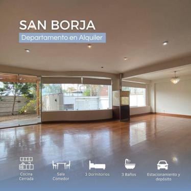 Departamento en Alquiler ubicado en San Borja a $1,800