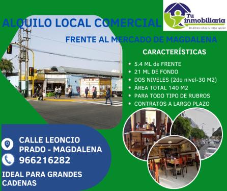 Local comercial en Alquiler ubicado en Magdalena Del Mar a $4,500