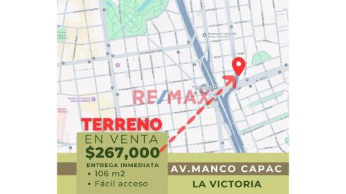 Terreno en Venta ubicado en La Victoria a $267,000