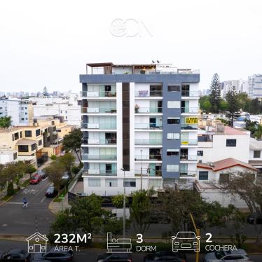 Departamento de 3 dormitorios y 4 baños ubicado en Miraflores Departamento de 3 dormitorios y 4 baños ubicado en Miraflores