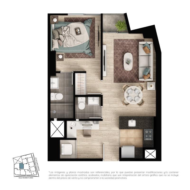 Departamento en Venta ubicado en La Victoria a $104,411