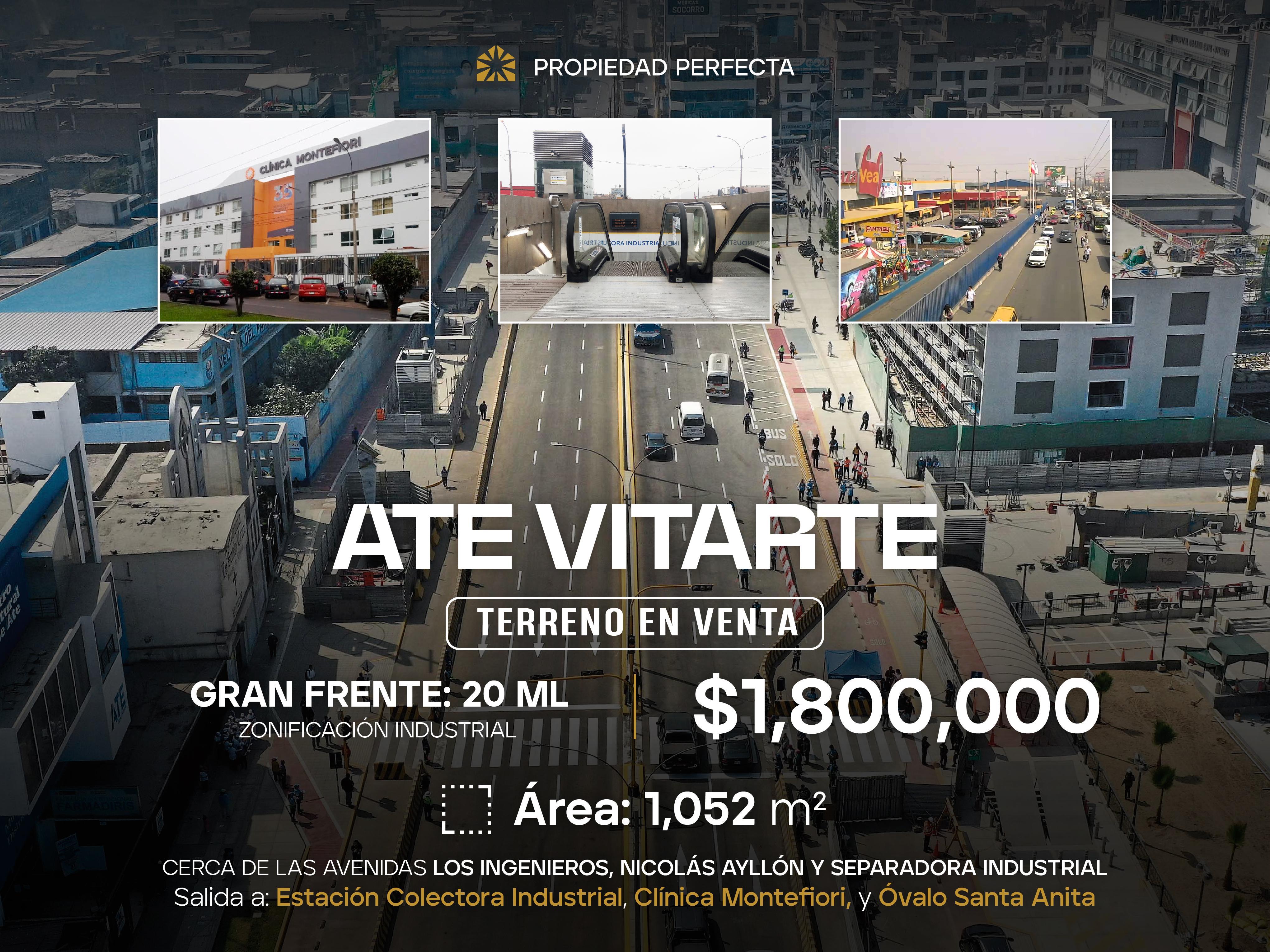 Terreno en Venta ubicado en Ate Vitarte a $1,800,000 Terreno en Venta ubicado en Ate Vitarte a $1,800,000