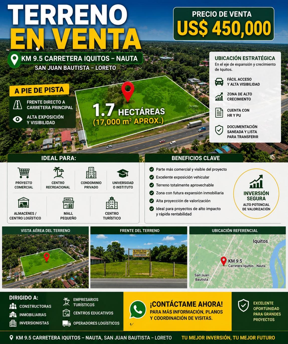 Terreno en Venta ubicado en Iquitos Terreno en Venta ubicado en Iquitos