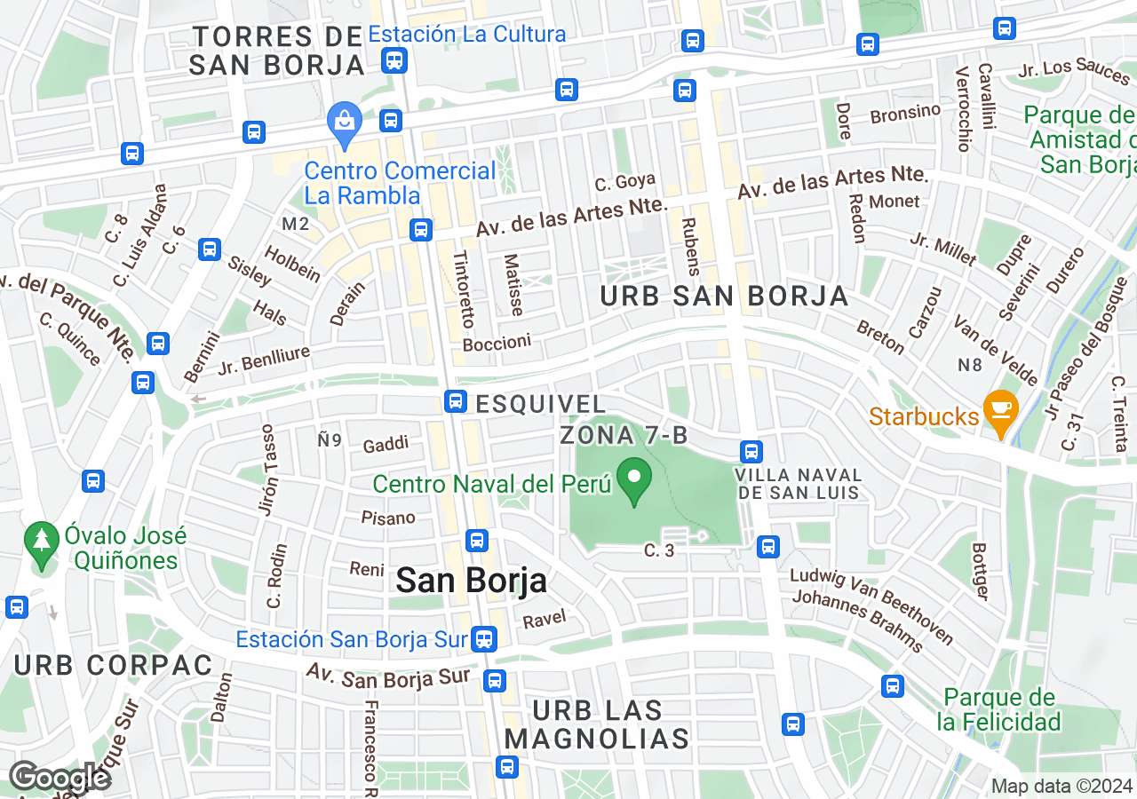 Departamento en alquiler en San Borja